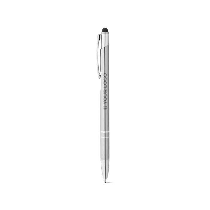 Stylo gravé en aluminium avec pointe tactile avec zone d'impression