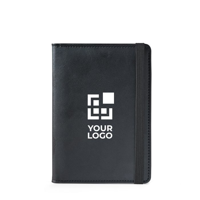 Porte-passeport en similicuir avec protection RFID et élastique