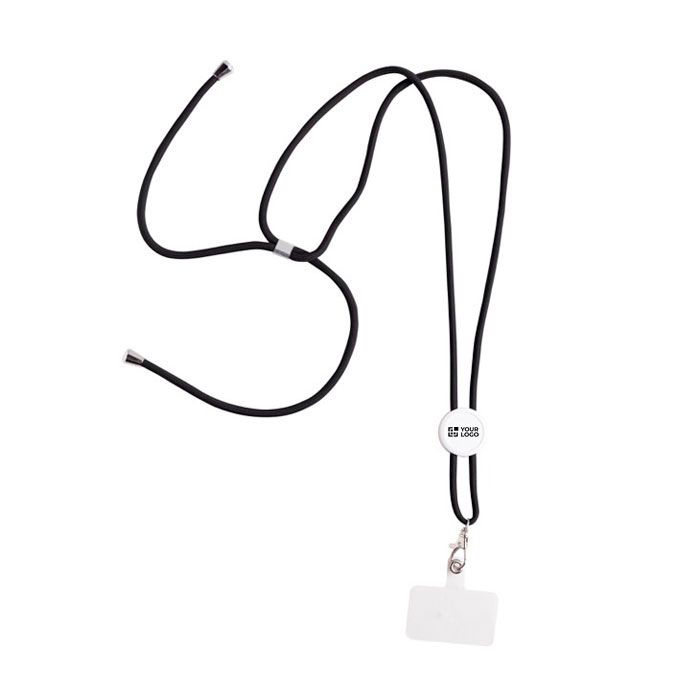 Cordon en RPET pour téléphone portable avec pièce réglable avec zone d'impression