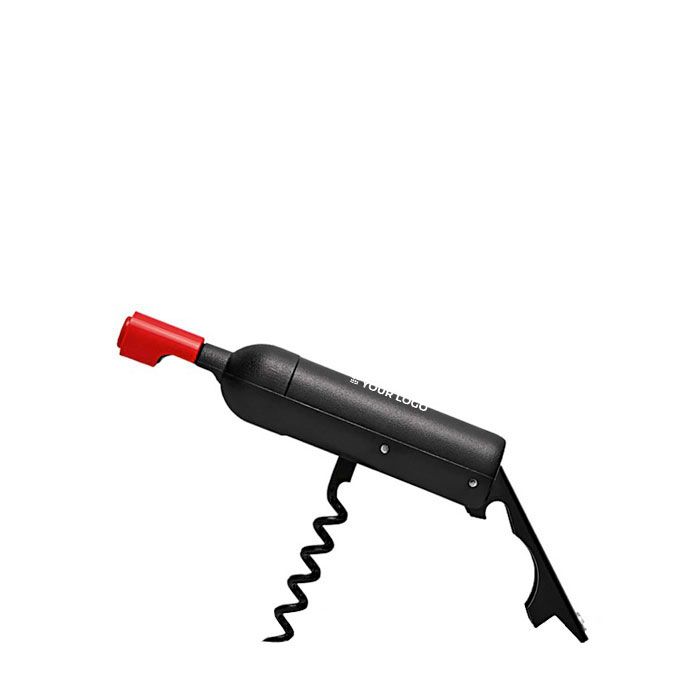 Tire-bouchon en plastique en forme de bouteille avec aimant intégré avec zone d'impression