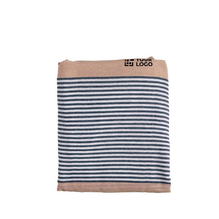 Serviette de plage en coton 100x180cm légère 220 g/m² avec zone d'impression