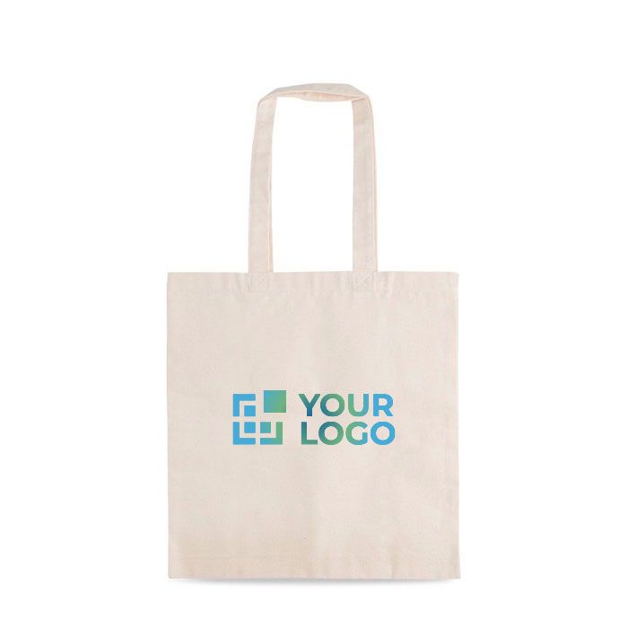 Sac durable en coton avec interlock et longues poignées 310 g/m² avec zone d'impression