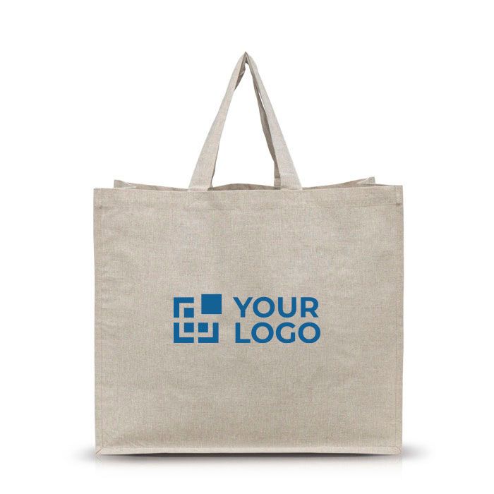 Sac multi-usage en coton recyclé résistant de 180 g/m² avec zone d'impression