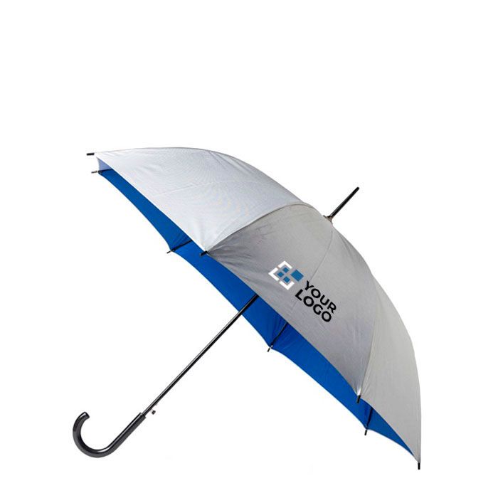 Parapluie automatique en polyester 190T avec extérieur argenté Ø102 avec zone d'impression