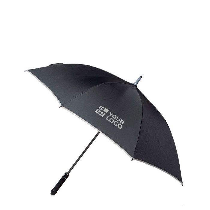 Parapluie pongé 190T élégant avec détails colorés Ø122 avec zone d'impression