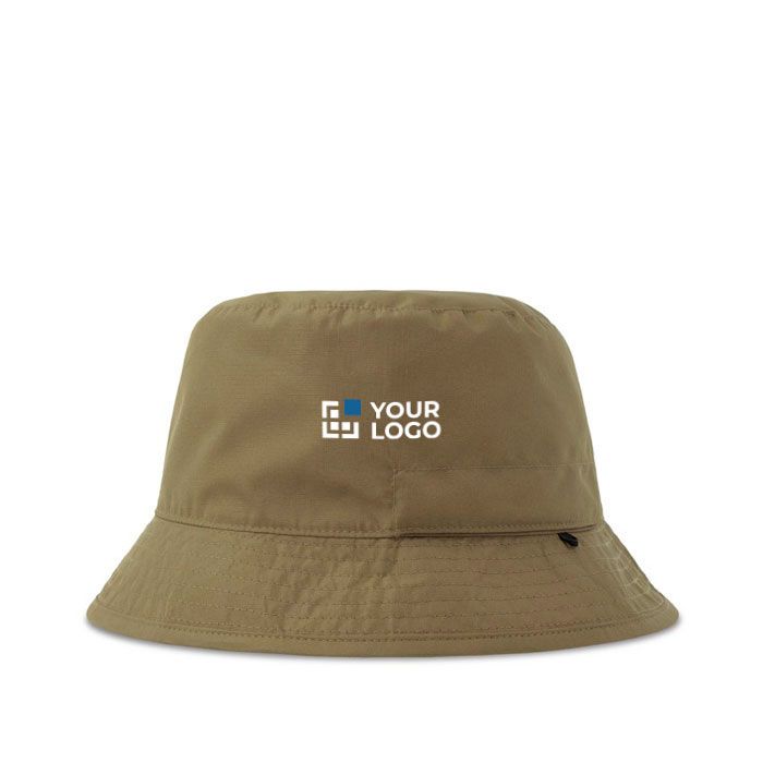 Chapeau bob réversible en polyester recyclé et imperméable 85 g/m2 avec zone d'impression