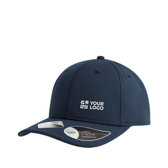 Casquette en polyester recyclé avec fermeture velcro 255 g/m² avec zone d'impression