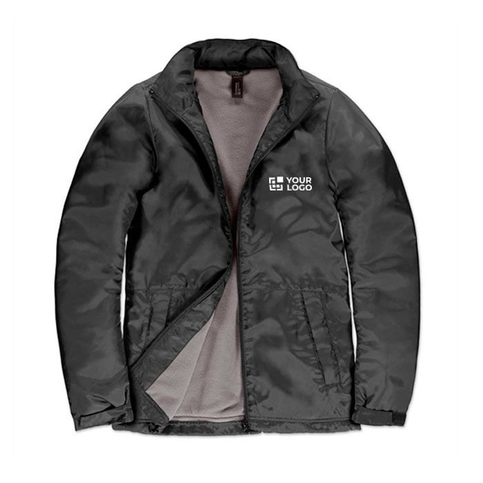 Veste en polyester pour femme imperméable et coupe-vent B&C avec zone d'impression