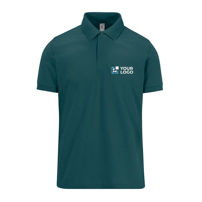 Polo basique unisexe en coton à manches courtes 210 g/m² B&C avec zone d'impression