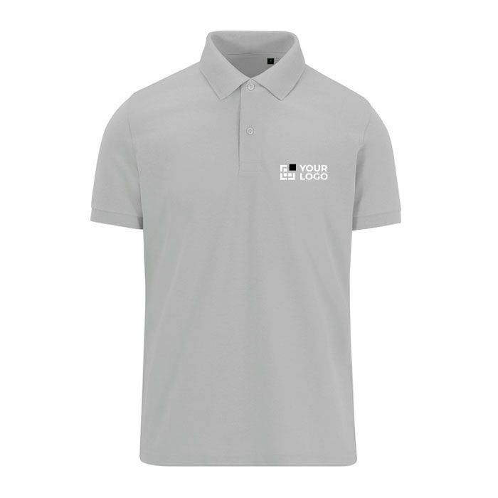 Polo en polyester et coton coloré à manches courtes 180 g/m² B&C avec zone d'impression