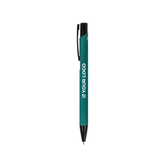 Stylo en aluminium recyclé avec clip noir et encre bleue