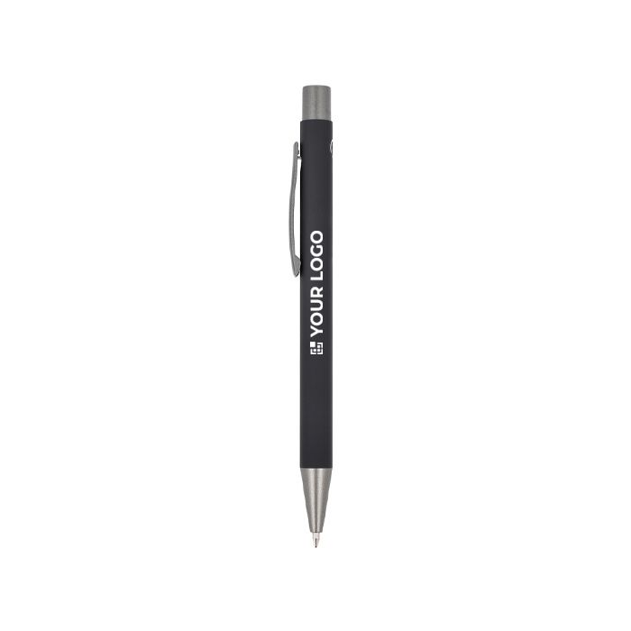 Stylo en aluminium recyclé à toucher doux et encre bleue