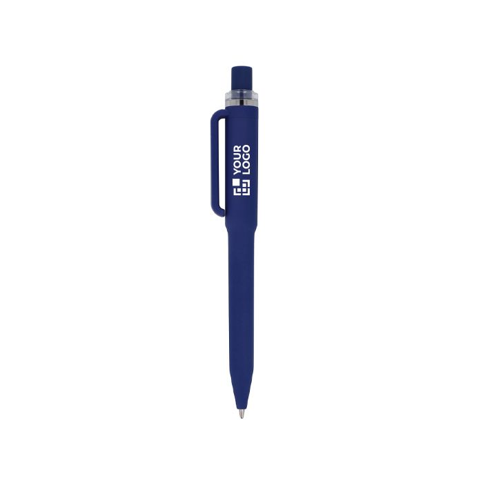 Stylo à bille en plastique recyclé, finition douce et encre bleue
