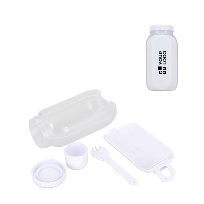 Lunch box multifonction avec couvercle à visser et couverts