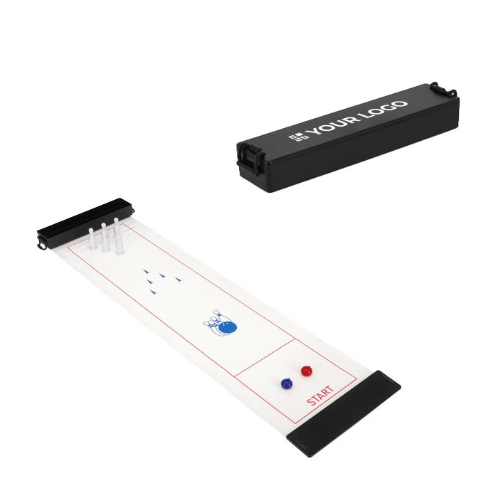 Jeu de bowling de table avec piste pliable et boîte de rangement