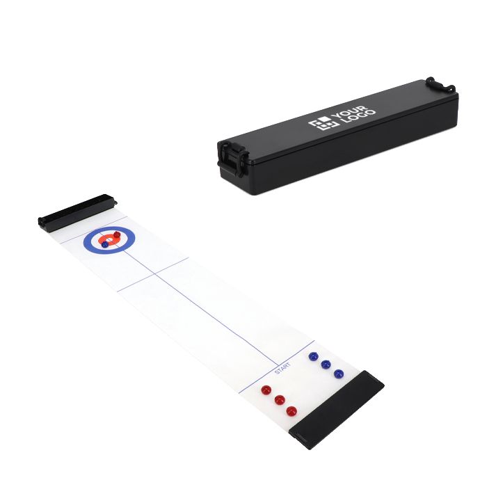 Jeu compact de curling de table portable avec boîte de rangement