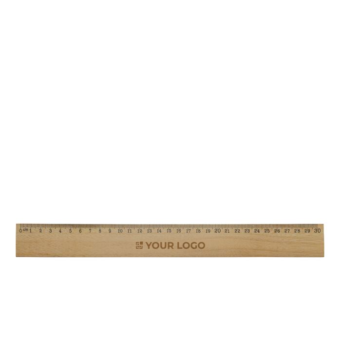 Règle en bois de cèdre avec échelle métrique jusqu’à 30 cm