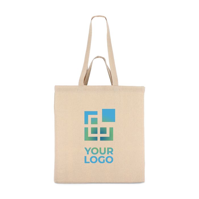 Sac en coton OEKO-TEX couleur naturelle à double anses 140 g/m²