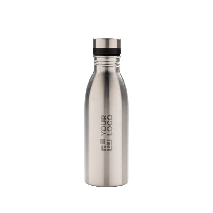 Bouteille en acier recyclé sans BPA et étanche avec zone d'impression