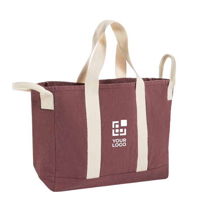 Sac de plage en toile recyclée avec finition lavée 400 g/m²