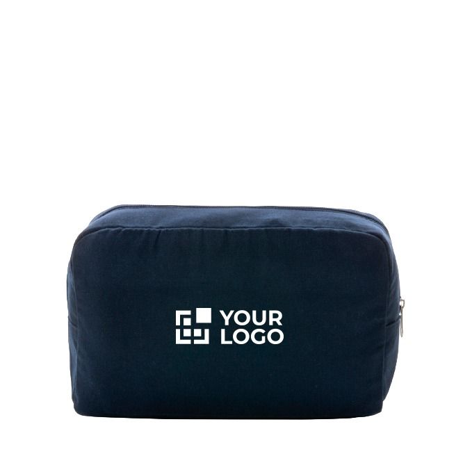 Trousse de toilette en toile recyclée 285 g/m2 avec zone impression