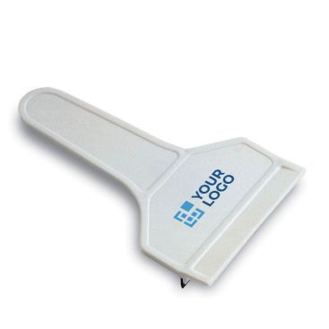 Raclette à glace personnalisée économique couleur  blanc