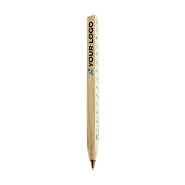 Stylo en bois à mine bleue avec règle intégrée Mensura