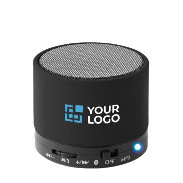Enceinte publicitaire circulaire Bluetooth avec zone d'impression