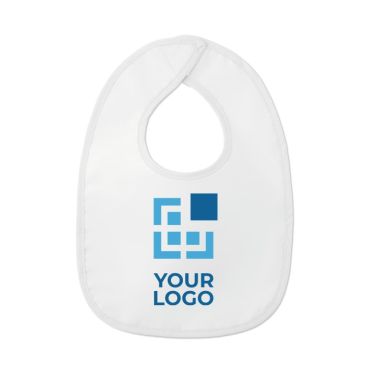 Bavoir publicitaire pour bébé couleur  blanc