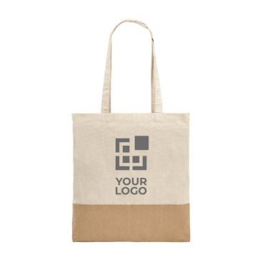 Sacs en coton personnalisés avec jute vue avec zone d'impression