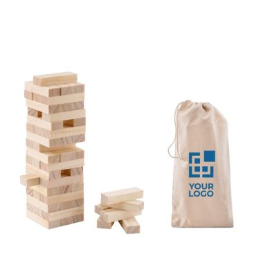 Jeu en bois pour toute la famille dans une pochette en coton Tower