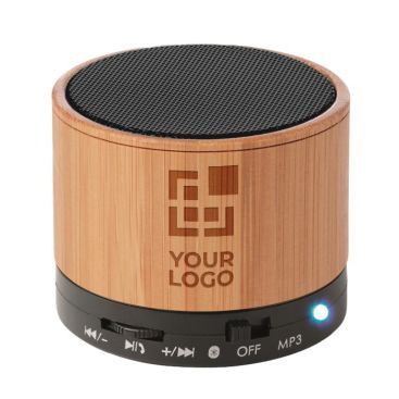 Enceinte Bluetooth en bois publicitaire couleur noir