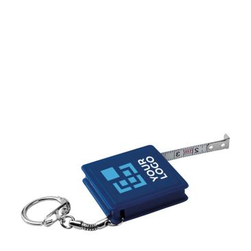 Porte-clé avec un mètre ruban de 1m avec zone d'impression
