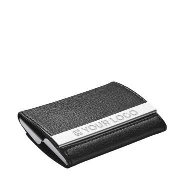 Porte-cartes double publicitaire personnalisable avec zone d'impression