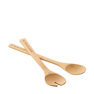Couvert pour la salade en bambou avec zone d'impression
