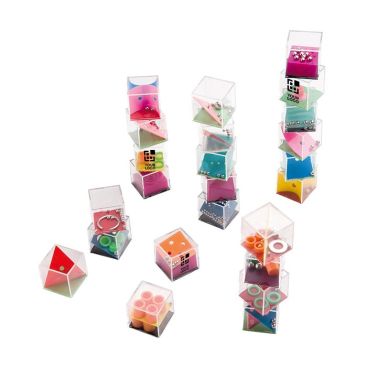 Boîte de 24 mini jeux d'adresse pour cadeau publicitaire Multi Games