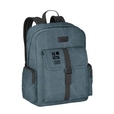 Sac à dos publicitaire au stylo d'aventurier couleur bleu