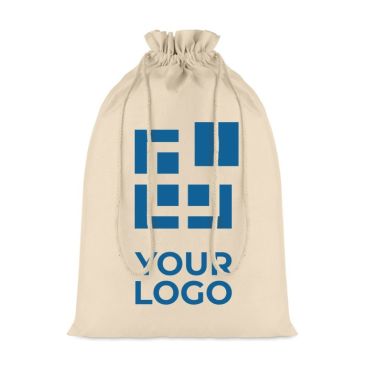 Grand sac coton personnalisé pour cadeau vue avec zone d'impression