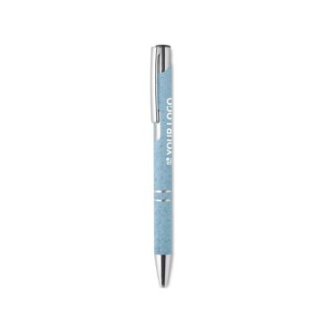 Stylo personnalisé en paille de blé couleur noir