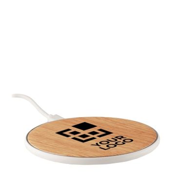 Station de charge personnalisée en bambou avec zone d'impression