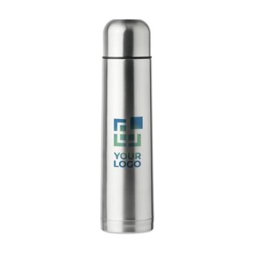 Bouteille thermos personnalisée de capacité 1L couleur argenté mat