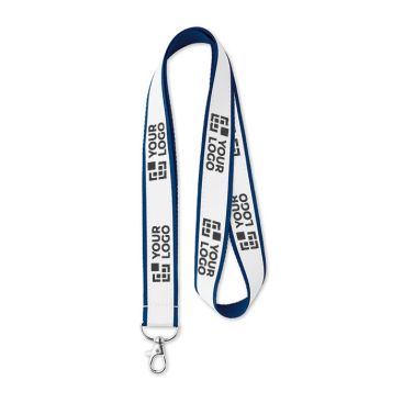 Cordon personnalisé pour badge en satin  avec zone d'impression