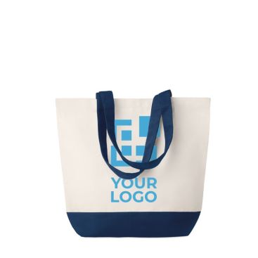 Grand sac de plage personnalisé sans BPA vue avec zone d'impression