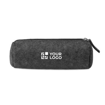 Jolie trousse publicitaire en feutre couleur gris
