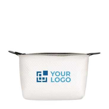 Trousse de toilette publicitaire transparente avec zone d'impression