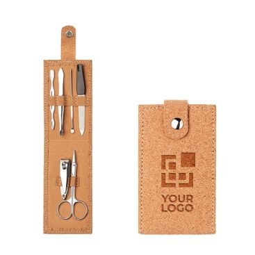 Set de manucure avec 6 outils en acier inoxydable et un étui Corkstyle