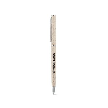 Stylo en paille de blé avec un clip