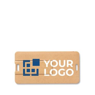 Petite carte USB plate écologique avec zone d'impression