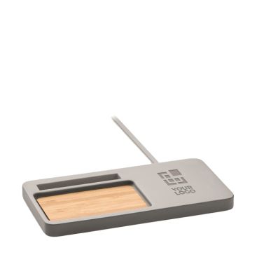 Set avec chargeur et support avec pierre couleur gris