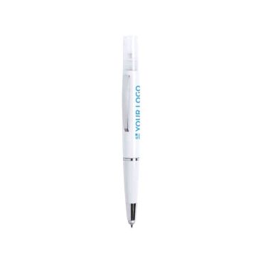 Stylo avec pulvérisateur de désinfectant avec zone d'impression